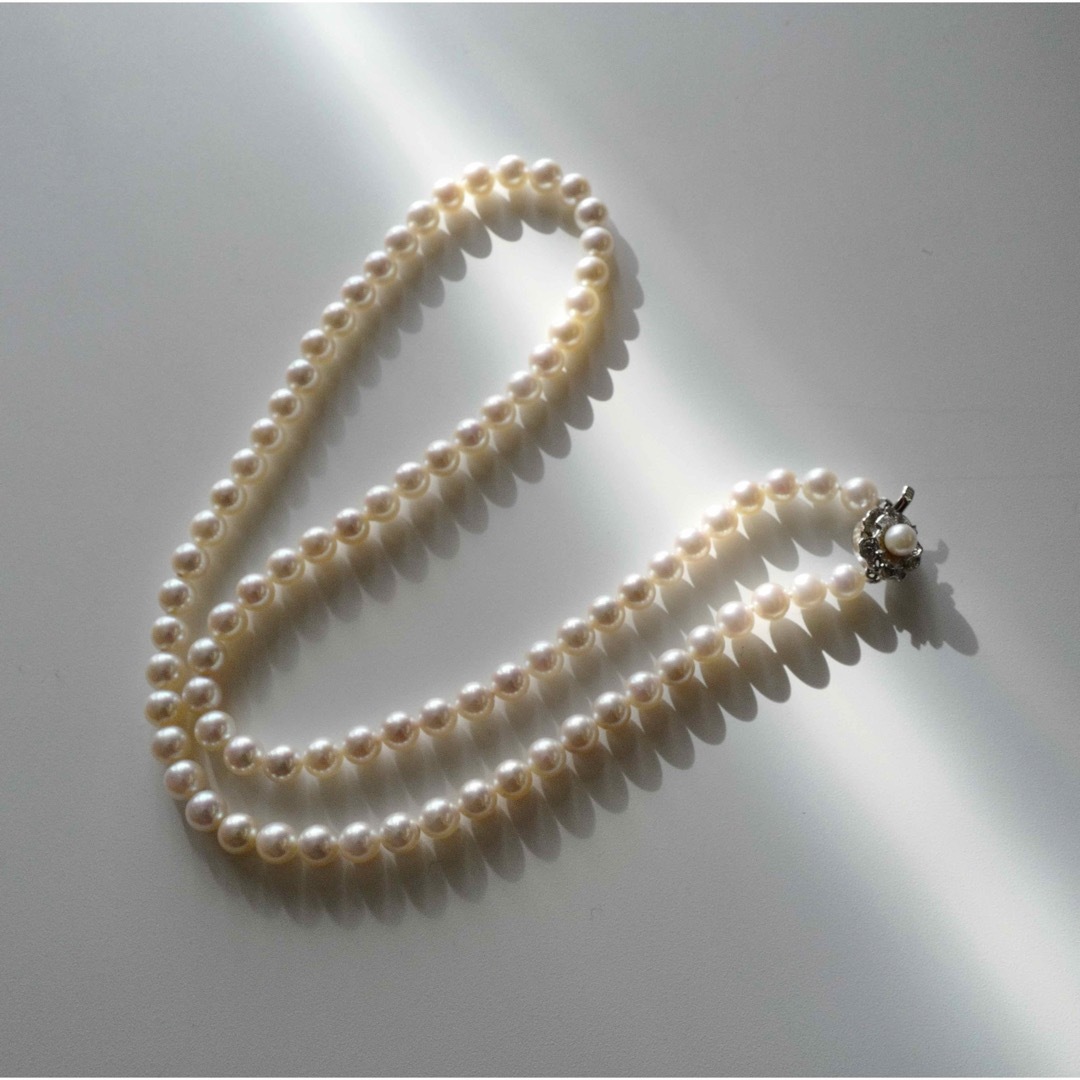 MIKIMOTO(ミキモト)の新品未使用　あこや真珠　パール　本真珠　7.5-6.9mm ロングネックレス レディースのアクセサリー(ネックレス)の商品写真