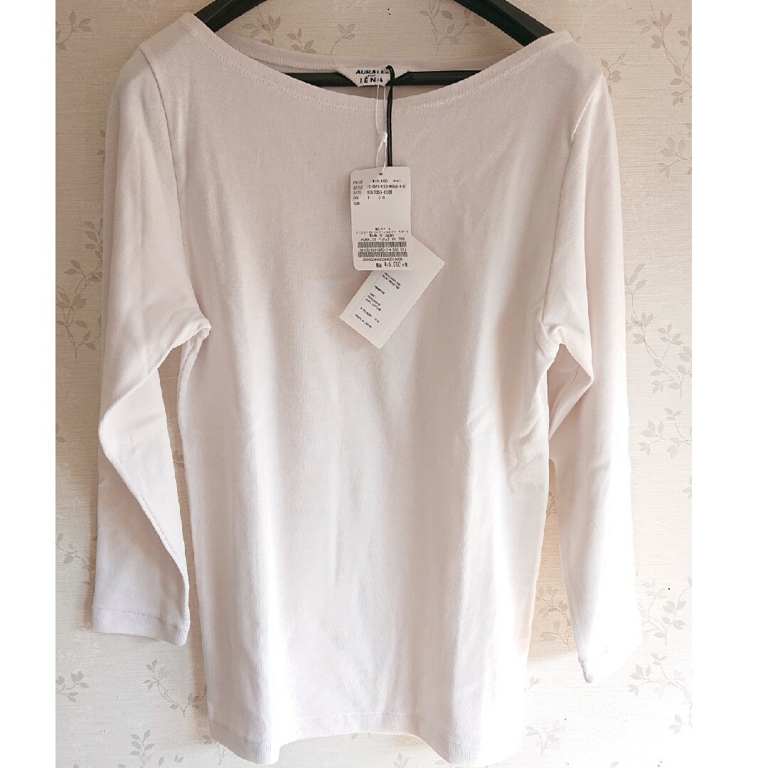 IENA(イエナ)の【新品】AURALEE*IENA 別注ボートネックTシャツ レディースのトップス(カットソー(長袖/七分))の商品写真