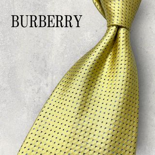 バーバリー(BURBERRY)の美品 BURBERRY バーバリー ピンドット柄 ネクタイ イエロー 黄(ネクタイ)