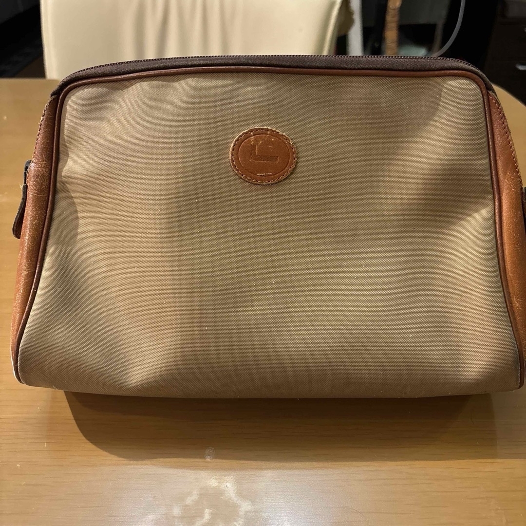 LANCEL(ランセル)の#ランセル#セカンドバッグ#小物入れ#キャンパス#レザー/使い易い/ベージュ# メンズのバッグ(セカンドバッグ/クラッチバッグ)の商品写真