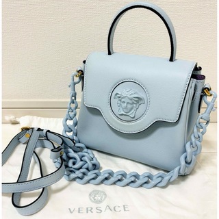 Versace ヴェルサーチ ラ メデューサ スモール ハンドバッグ ブルー
