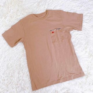 ヴィンテージ Tシャツ トップス メンズ チェック柄 ブラウン(Tシャツ/カットソー(半袖/袖なし))