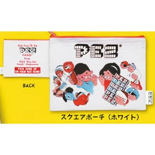 【スクエアポーチ（ホワイト）】 PEZ カラフル!アソートコレクション(その他)