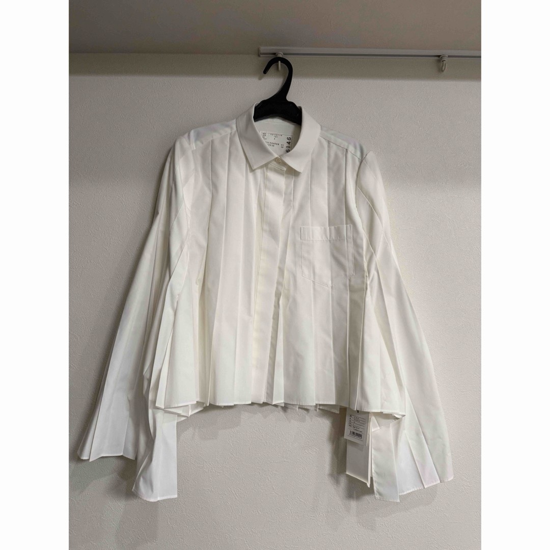 sacai ポリエステルコットン プリーツ ブラウス sacai ポリエステルコットン プリーツ ブラウス