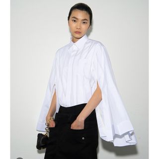 サカイ(sacai)のsacai ポリエステルコットン プリーツ ブラウス(シャツ/ブラウス(長袖/七分))