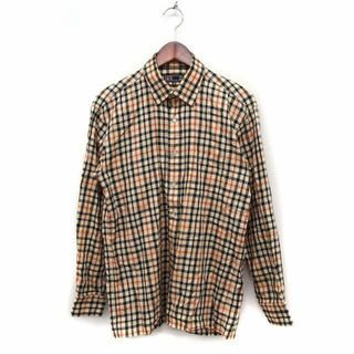 ダックス(DAKS)のダックス DAKS チェック シャツ カジュアル 長袖 コットン M ベージュ(シャツ)