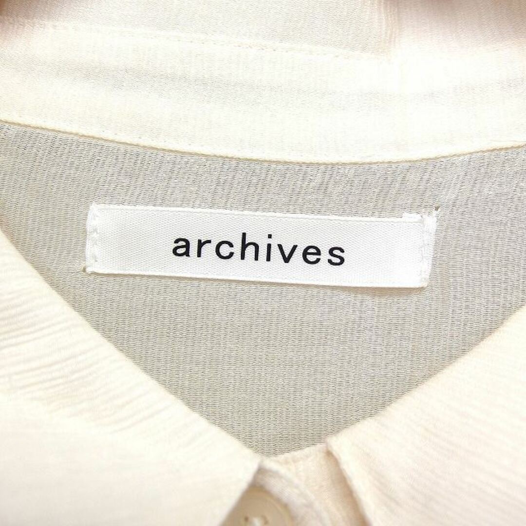 archives(アルシーヴ)のアルシーヴ archives オーバーサイズシャツ ブラウス 長袖 プリーツ加工 レディースのトップス(シャツ/ブラウス(長袖/七分))の商品写真