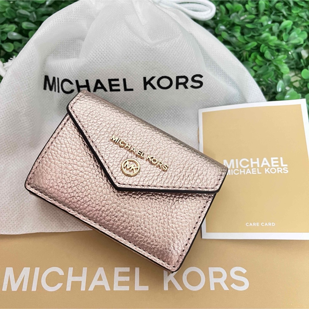 Michael Kors(マイケルコース)のマイケルコース☆新品☆ 日本限定 レザー 三つ折り財布/ピンク メンズのファッション小物(折り財布)の商品写真