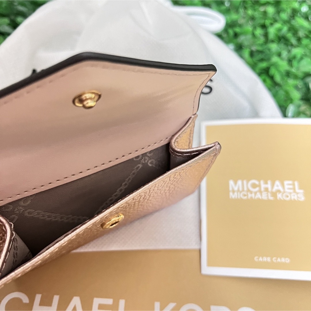 Michael Kors(マイケルコース)のマイケルコース☆新品☆ 日本限定 レザー 三つ折り財布/ピンク メンズのファッション小物(折り財布)の商品写真