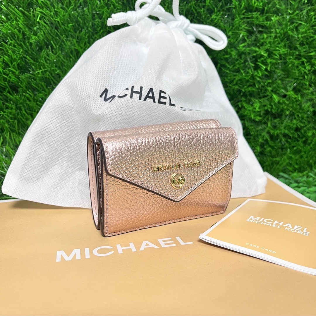 Michael Kors(マイケルコース)のマイケルコース☆新品☆ 日本限定 レザー 三つ折り財布/ピンク メンズのファッション小物(折り財布)の商品写真