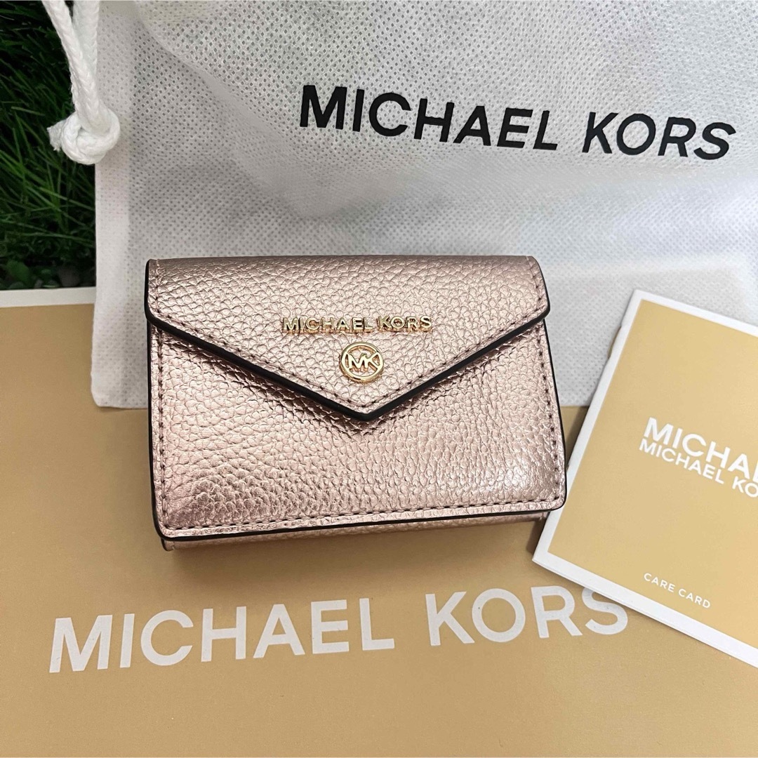 Michael Kors(マイケルコース)のマイケルコース☆新品☆ 日本限定 レザー 三つ折り財布/ピンク メンズのファッション小物(折り財布)の商品写真