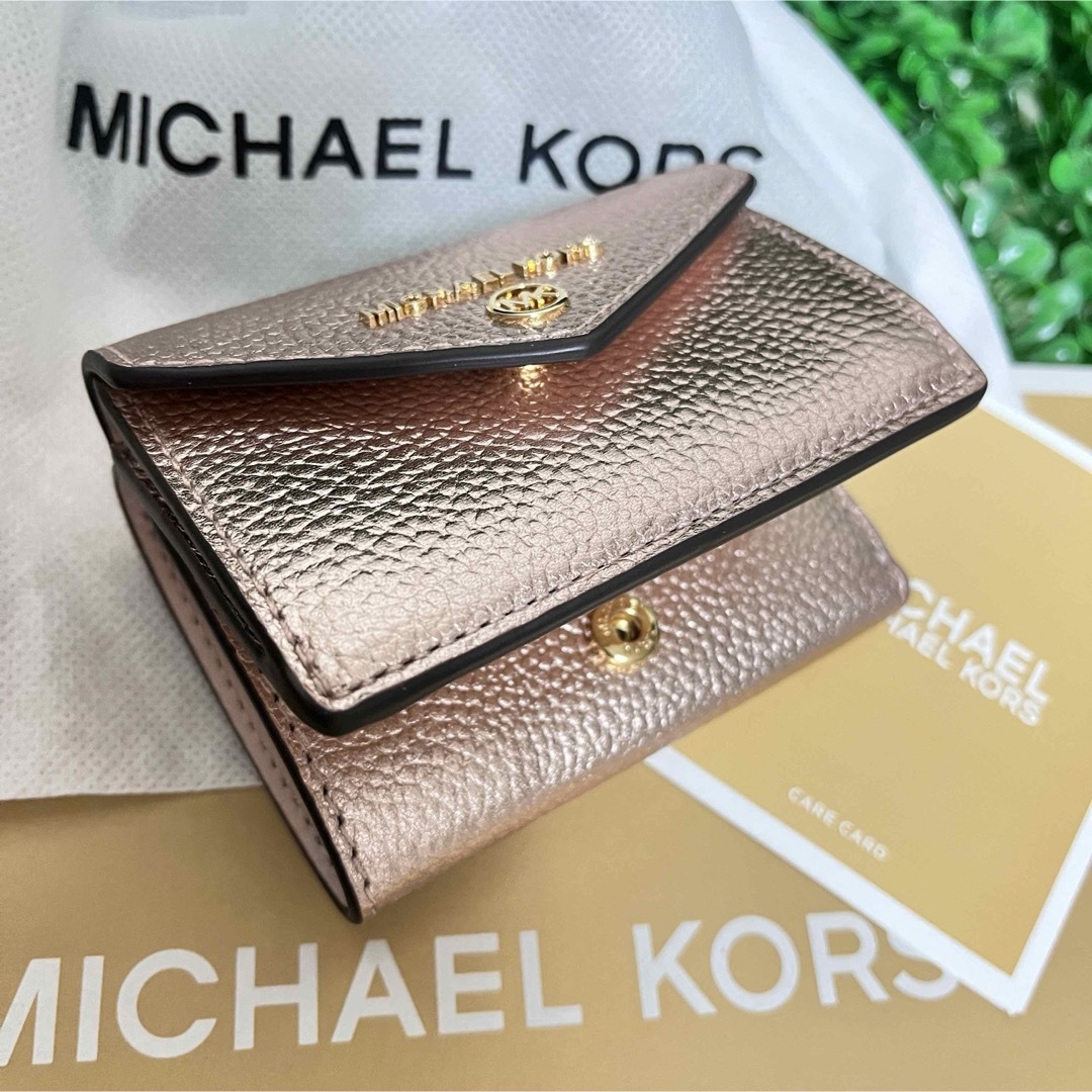 Michael Kors(マイケルコース)のマイケルコース☆新品☆ 日本限定 レザー 三つ折り財布/ピンク メンズのファッション小物(折り財布)の商品写真