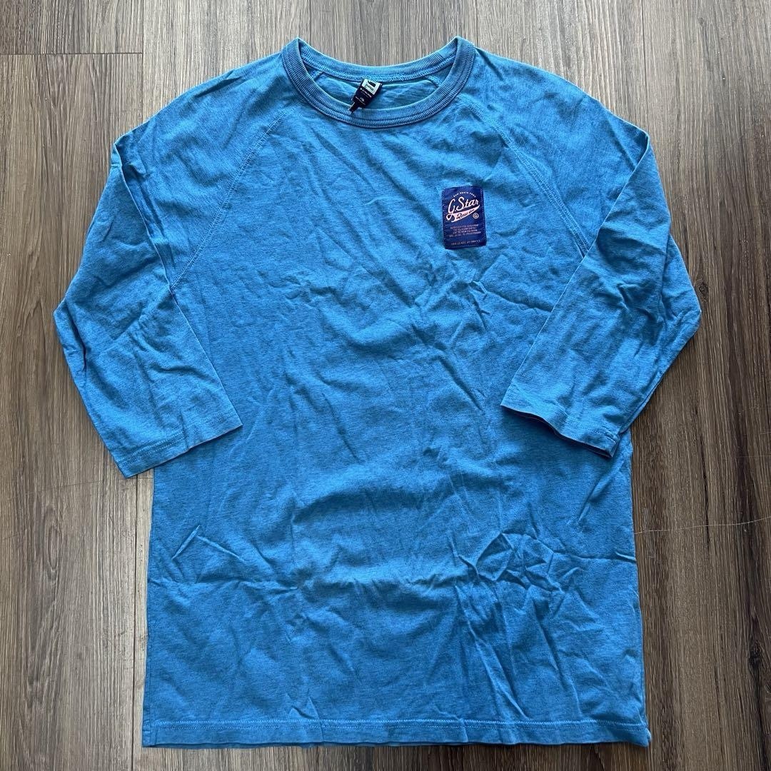 G-STAR RAW(ジースター)のG-STAR RAW ジースターロウ　7分丈　Tシャツ　ブルー メンズのトップス(Tシャツ/カットソー(七分/長袖))の商品写真