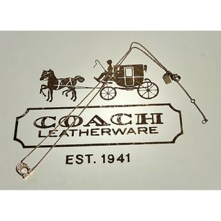 コーチ(COACH)の◆COACH コーチ◆ロゴストーン付き ネックレス ゴールドカラー(ネックレス)