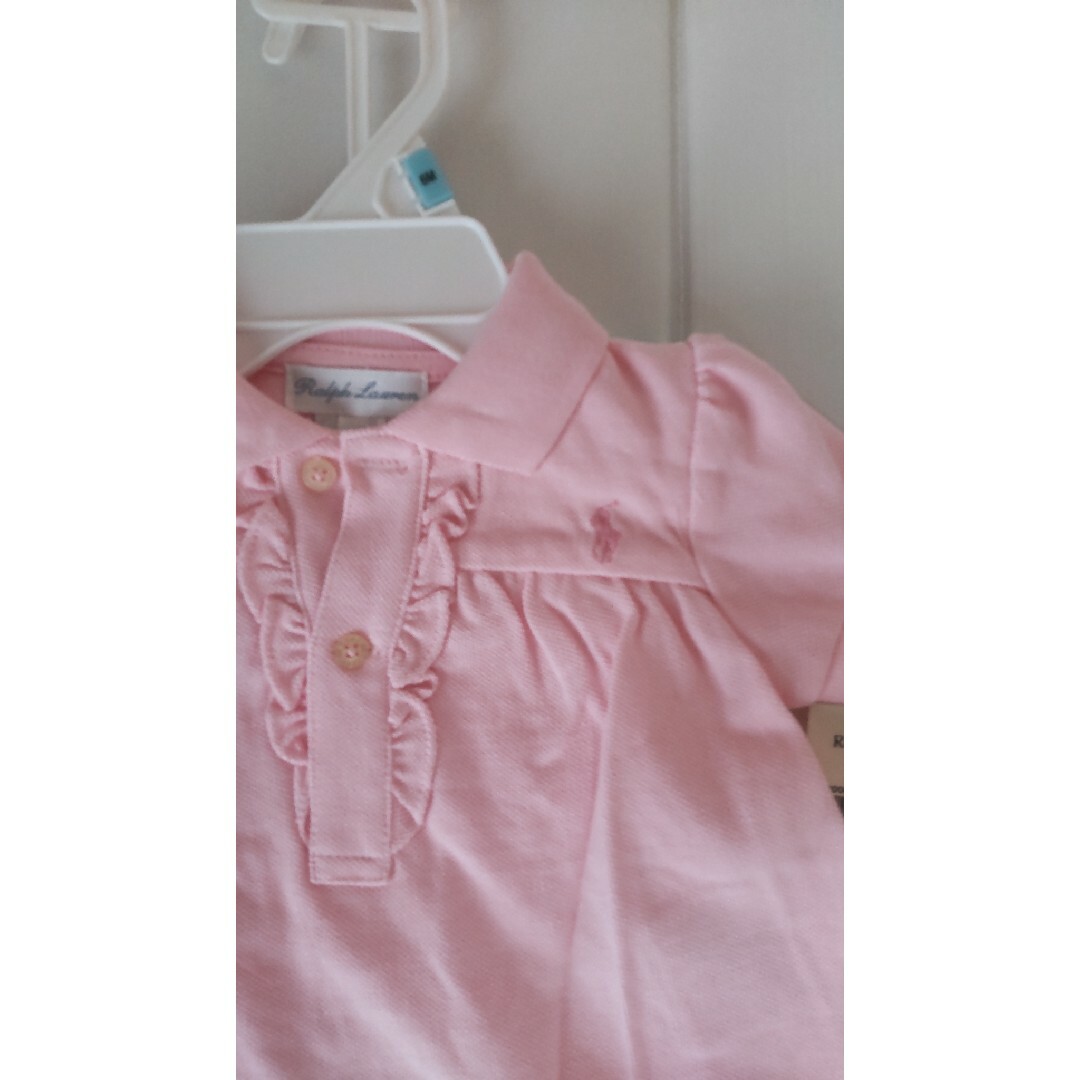 POLO RALPH LAUREN(ポロラルフローレン)の特価 ラルフローレン ポロシャツワンピース 淡ピンク　baby  6M　60cm キッズ/ベビー/マタニティのベビー服(~85cm)(ワンピース)の商品写真