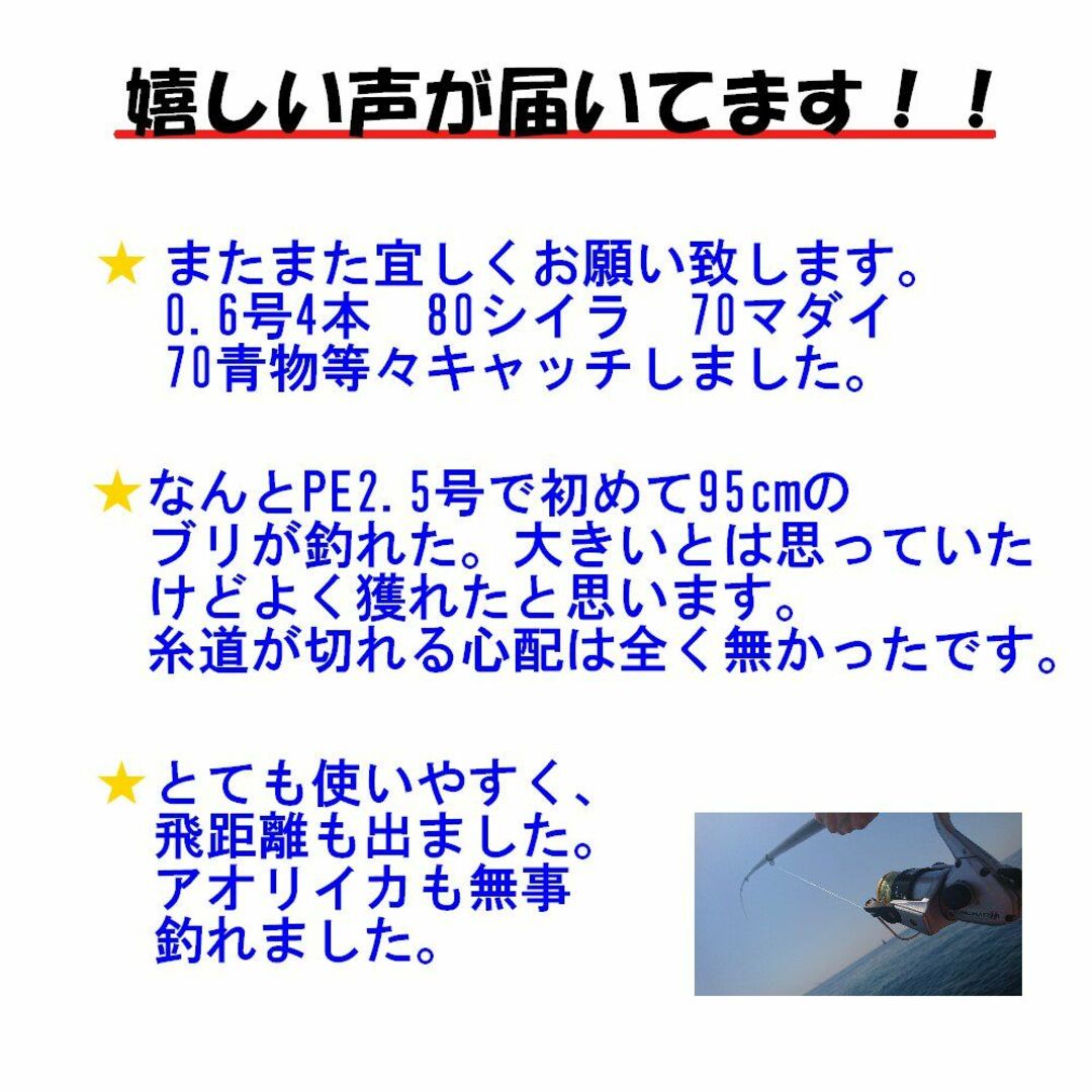 【国産】PEライン2.25号　500m　4本編　約10m毎5色約1m毎にマーク有 スポーツ/アウトドアのフィッシング(釣り糸/ライン)の商品写真