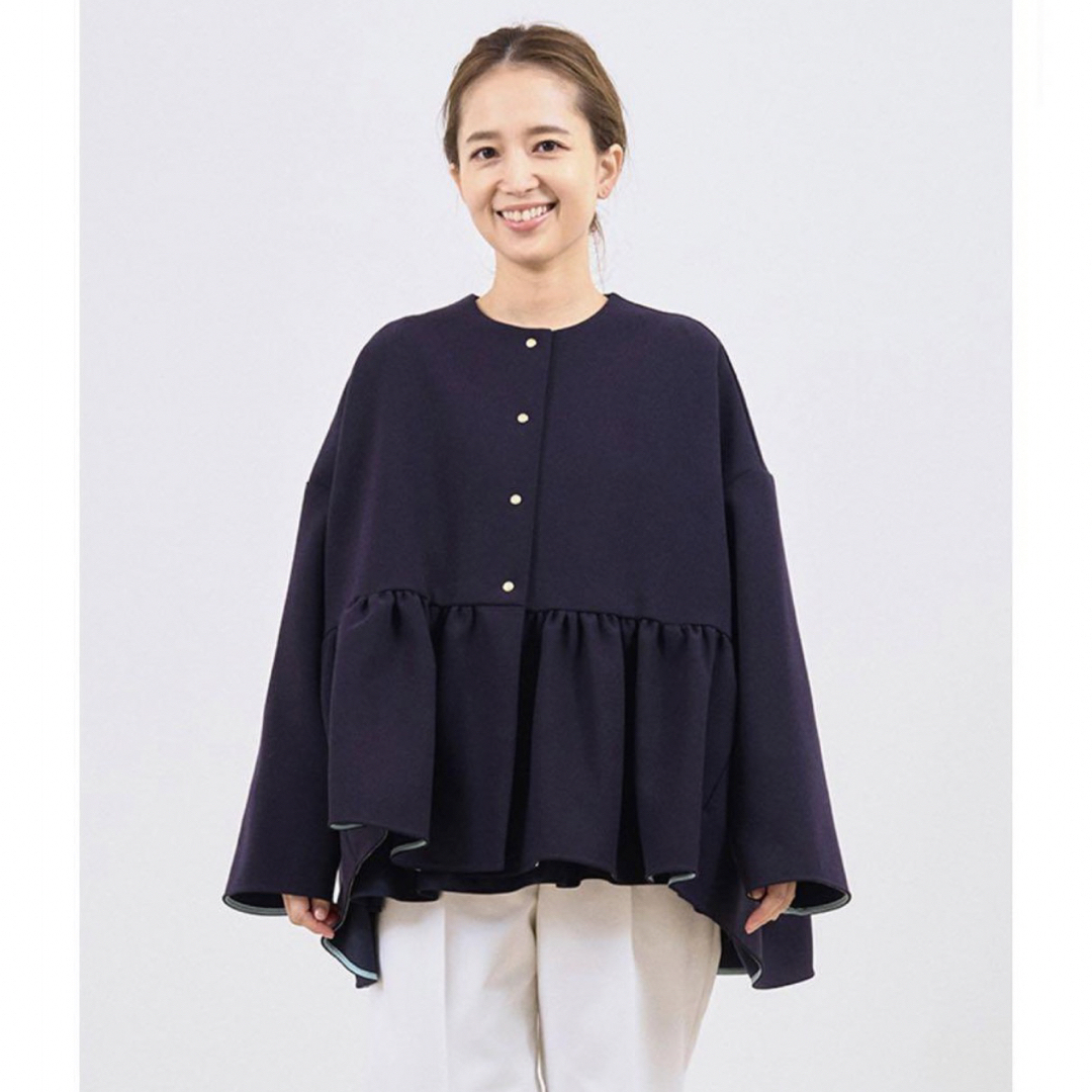 Yori ヨリ 新品 ダブルクロスワイドジャケット アウター コート Yori ヨリ 新品 ダブルクロスワイドジャケット アウター コート