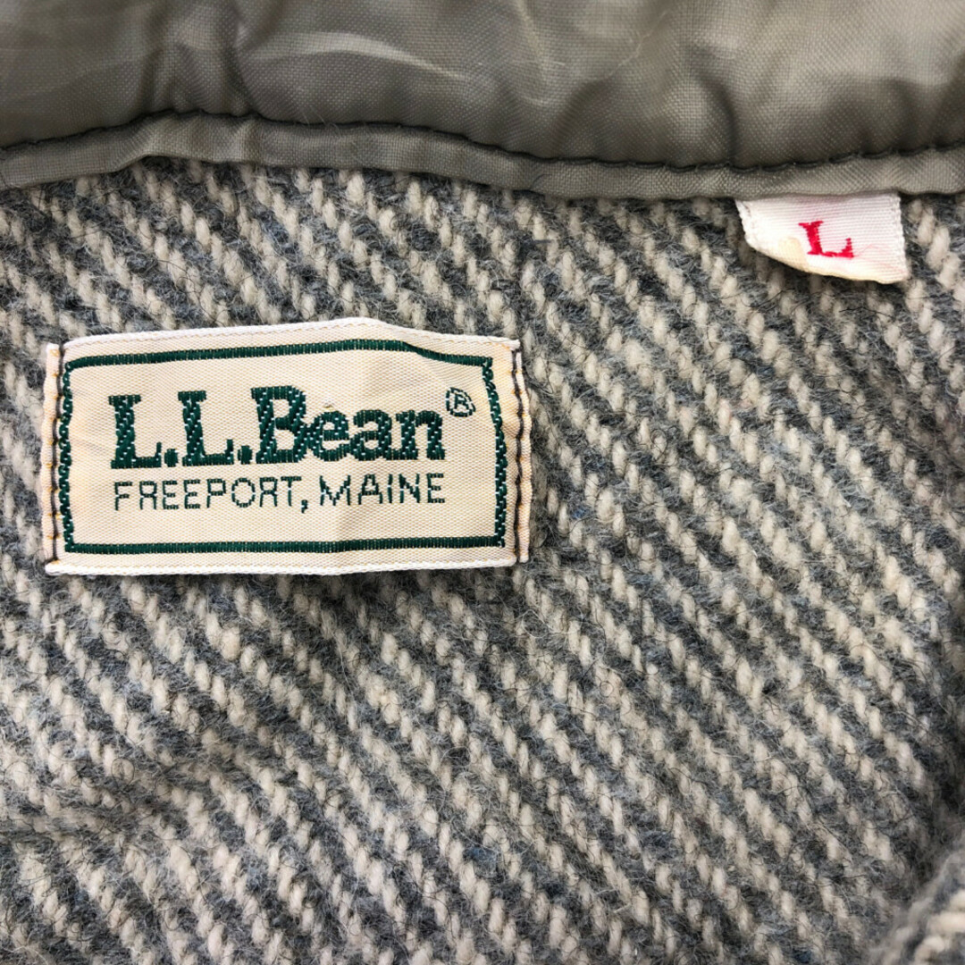 L.L.Bean(エルエルビーン)の80年代 USA製 L.L.Bean エルエルビーン ウール CPOシャツ トップス アウトドア アメカジ グレー (メンズ L) 中古 古着 P9698 メンズのトップス(シャツ)の商品写真