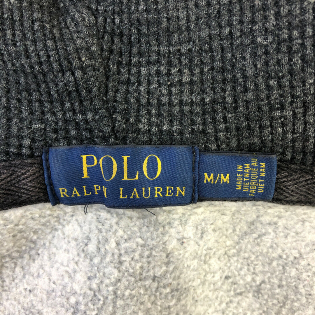 POLO RALPH LAUREN(ポロラルフローレン)のPolo by Ralph Lauren ポロ ラルフローレン ワンポイントロゴ フルジップ パーカー アメカジ ブラック (メンズ M) 中古 古着 P9717 メンズのトップス(パーカー)の商品写真