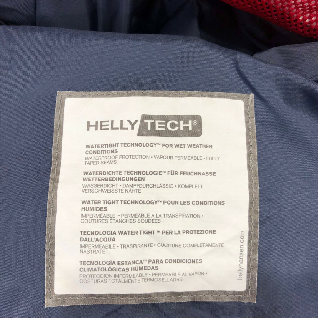 HELLY HANSEN(ヘリーハンセン)のHELLY HANSEN ヘリーハンセン HELLY TECH ナイロン セーリング ジャケット アウター アウトドア レッド (メンズ L) 中古 古着 P9728 メンズのジャケット/アウター(その他)の商品写真