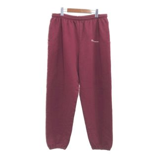 チャンピオン(Champion)のChampion チャンピオン ワンポイントロゴ スウェットパンツ ボトムス スポーツ レッド (メンズ L相当) 中古 古着 P9739(その他)