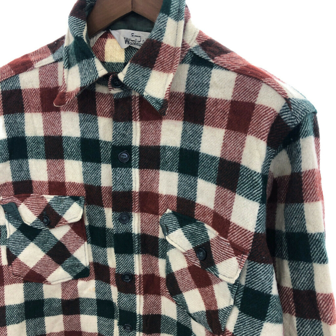 WOOLRICH(ウールリッチ)の70年代 WOOLRICH ウールリッチ ウールシャツ トップス アメカジ ヴィンテージ チェック (メンズ XL) 中古 古着 P9755 メンズのトップス(シャツ)の商品写真