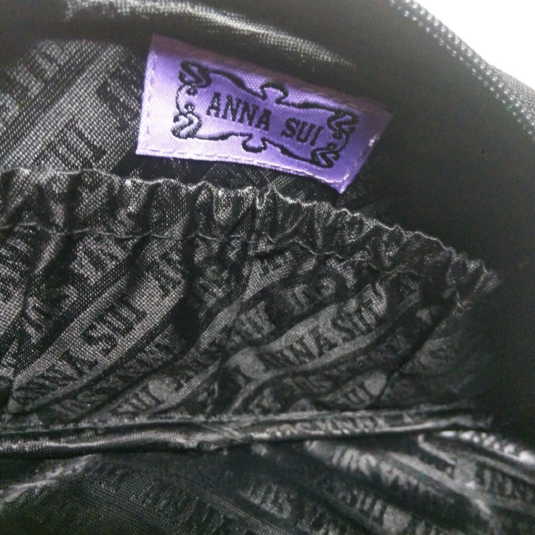 ANNA SUI(アナスイ)のANNA SUI ブラック 刺繍レース ポーチ レディースのファッション小物(ポーチ)の商品写真