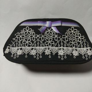 アナスイ(ANNA SUI)のANNA SUI ブラック 刺繍レース ポーチ(ポーチ)