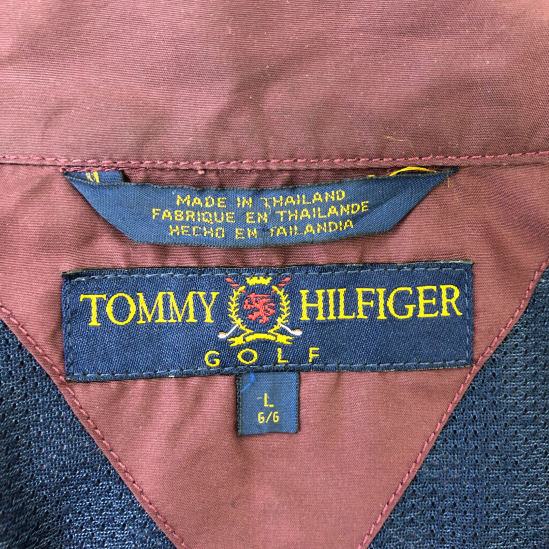 TOMMY HILFIGER(トミーヒルフィガー)のTOMMY HILFIGER GOLF トミーヒルフィガーゴルフ ウィンドブレーカージャケット アウター ネイビー (メンズ L) 中古 古着 P9774 メンズのジャケット/アウター(その他)の商品写真