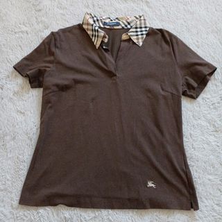 バーバリー(BURBERRY)のBURBERRY LONDON  襟チェック スキッパー シャツ ポロシャツ(ポロシャツ)