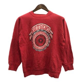 チャンピオン(Champion)の80年代 USA製 Champion チャンピオン ラトガース スウェット カレッジ トリコタグ レッド (メンズ LARGE) 中古 古着 P9846(スウェット)