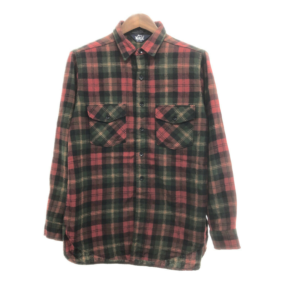 WOOLRICH(ウールリッチ)の80年代 USA製 WOOLRICH ウールリッチ ウールシャツ トップス アメカジ チェック マルチカラー (メンズ L相当) 中古 古着 P9855 メンズのトップス(シャツ)の商品写真