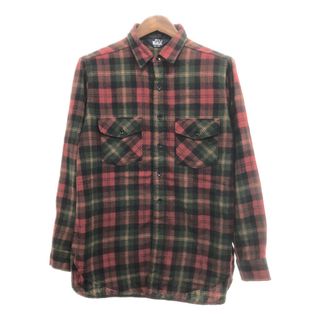 ウールリッチ(WOOLRICH)の80年代 USA製 WOOLRICH ウールリッチ ウールシャツ トップス アメカジ チェック マルチカラー (メンズ L相当) 中古 古着 P9855(シャツ)