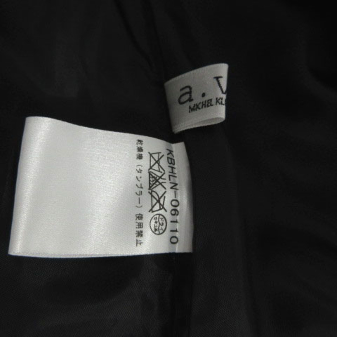 a.v.v(アーヴェヴェ)のa.v.v スカート プリーツ ミディ丈 起毛 ウール混 ドット 黒 白 40 レディースのスカート(ひざ丈スカート)の商品写真