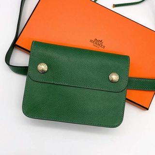 Hermes - 【極美品】HERMES エルメス　ウエストポーチ　ボディバッグ　緑　グリーン