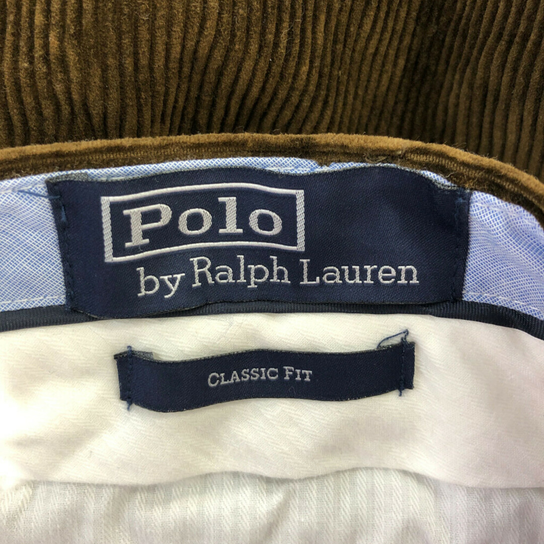 POLO RALPH LAUREN(ポロラルフローレン)のPolo by Ralph Lauren ポロ ラルフローレン CLASSIC FIT コーデュロイ パンツ カジュアル ブラウン (メンズ 36/30) 中古 古着 P9894 メンズのパンツ(その他)の商品写真