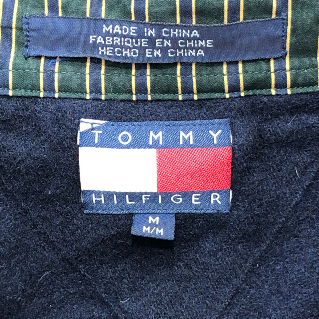 TOMMY HILFIGER(トミーヒルフィガー)のTOMMY HILFIGER トミーヒルフィガー ワンポイントロゴ ボタンダウン 長袖シャツ トップス アメカジ ネイビー (メンズ M) 中古 古着 P9922 メンズのトップス(シャツ)の商品写真