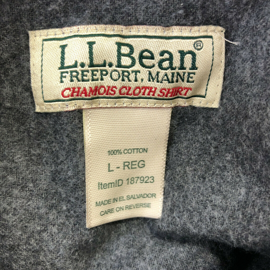 L.L.Bean(エルエルビーン)の90年代 L.L.Bean エルエルビーン 長袖シャツ カジュアル グレー (メンズ L) 中古 古着 P9915 メンズのトップス(シャツ)の商品写真