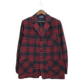 ペンドルトン(PENDLETON)の50年代 PENDLETON ペンドルトン チェック柄 ウール テーラード ジャケット アウター アメカジ レッド (メンズ M) 中古 古着 P9945(その他)