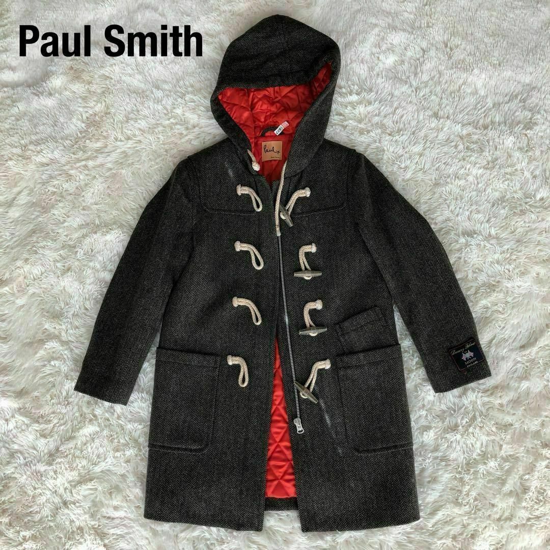 Paul Smith(ポールスミス)のポールスミスPaul+ Smith ヘリンボーンツイードダッフルコート レディースのジャケット/アウター(ダッフルコート)の商品写真