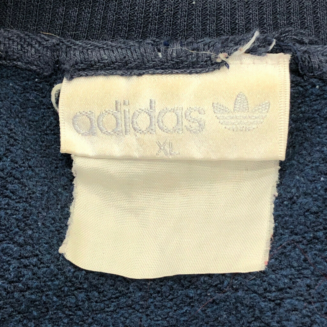 adidas(アディダス)の90年代 adidas アディダス ワールドカップ ハーフジップ スウェット トップス カジュアル スポーツ ネイビー (メンズ XL) 中古 古着 P9964 メンズのトップス(スウェット)の商品写真