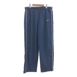 ナイキ(NIKE)のNIKE ナイキ スウォッシュロゴ ライン パンツ ボトムス カジュアル スポーツ ネイビー (メンズ XL) 中古 古着 P9960(その他)