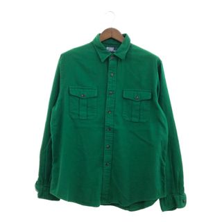 ポロラルフローレン(POLO RALPH LAUREN)の90年代 Polo by Ralph Lauren ポロ ラルフローレン 長袖シャツ カジュアル グリーン (メンズ XL) 中古 古着 P9992(シャツ)