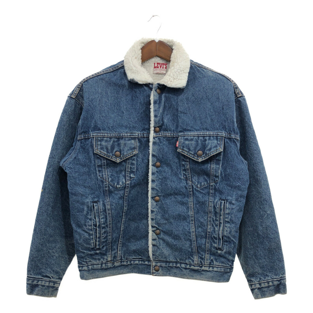 Levi's(リーバイス)の80年代 USA製 Levi's リーバイス 70609 裏地ボア デニム トラッカー ジャケット アウター アメカジ ブルー (メンズ M) 中古 古着 Q0029 メンズのジャケット/アウター(その他)の商品写真