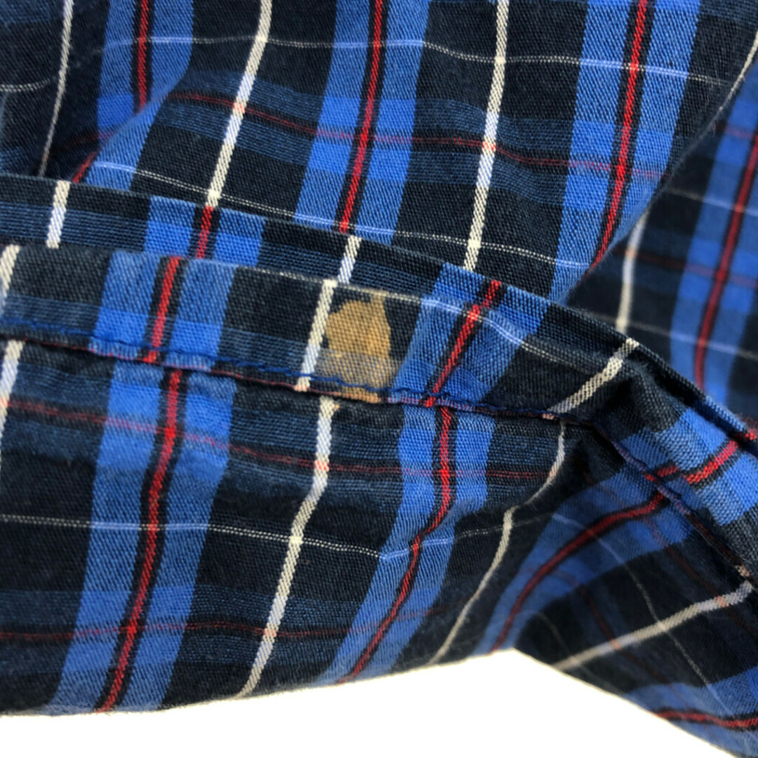 POLO RALPH LAUREN(ポロラルフローレン)のPolo by Ralph Lauren ポロ ラルフローレン チェック柄 パジャマ 長袖シャツ トップス カジュアル ブルー (メンズ XL) 中古 古着 Q0036 メンズのトップス(シャツ)の商品写真