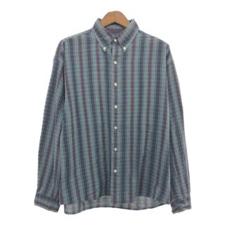 ポロラルフローレン(POLO RALPH LAUREN)のPolo by Ralph Lauren ポロ ラルフローレン BLAIRE ボタンダウン 長袖シャツ カジュアル グレー (メンズ XL) 中古 古着 Q0049(シャツ)