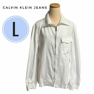 Calvin Klein - Calvin Klein Jeans ジャケット　薄手　白　ホワイト　ロゴ