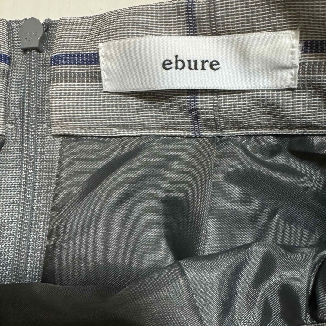 ebure(エブール)の未着用 ebure クリアチェック ギャザー チュール スカート グレー 今季 レディースのスカート(ロングスカート)の商品写真