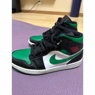 ナイキ(NIKE)のNIKE airjordan 1 mid パイングリーン(スニーカー)