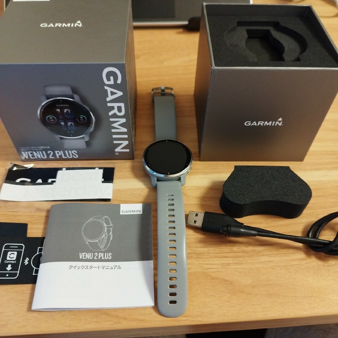 GARMIN(ガーミン)の【値下げ】ガーミンスマートウォッチGarmin VENU2 PLUS　グレー メンズの時計(腕時計(デジタル))の商品写真